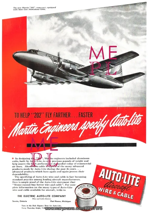  : Autolite Aircraft Wire & Cable - Auto-Lite