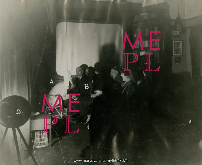 : Automatic photograph of sitters and Rudi Schneider at s?ance : Automatic photograph of sitters and Rudi Schneider at s?ance