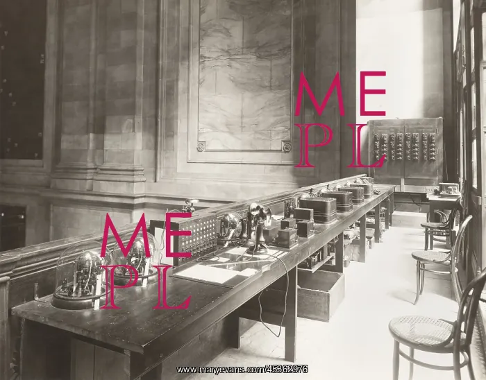 : Automatic ticker apparatus, at the New York Stock : Automatic ticker apparatus, at the New York Stock