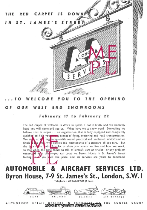 : Automobile & Aircraft Services. Rootes Group : Automobile & Aircraft Services. Rootes Group