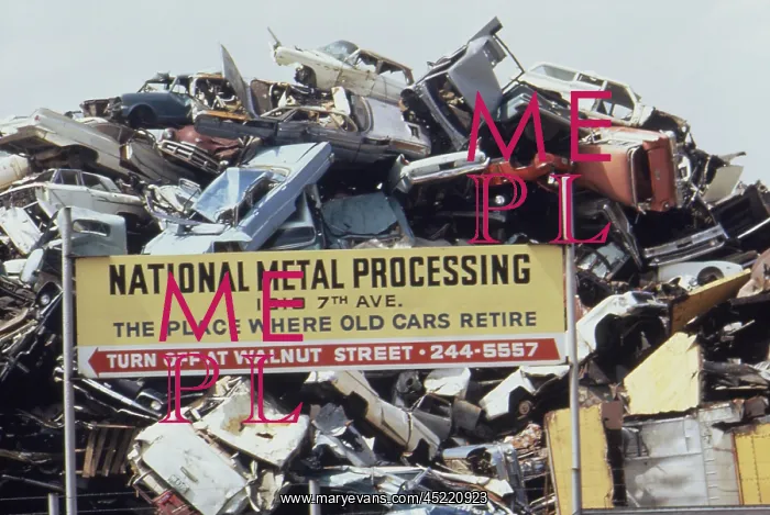 : An automobile junkyards shreds and compacts ? : An automobile junkyards shreds and compacts ?
