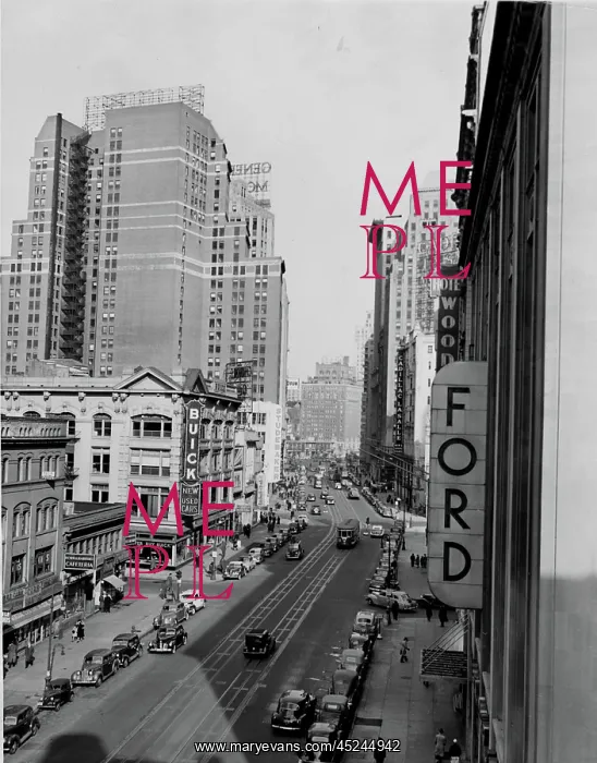 : AUTOMOBILE ROW, NYC, 1 / 2 / 42.? : AUTOMOBILE ROW, NYC, 1 / 2 / 42.?