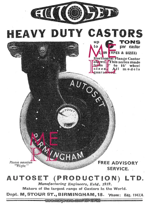 : Autoset Ground Equipment Castors : Autoset Ground Equipment Castors