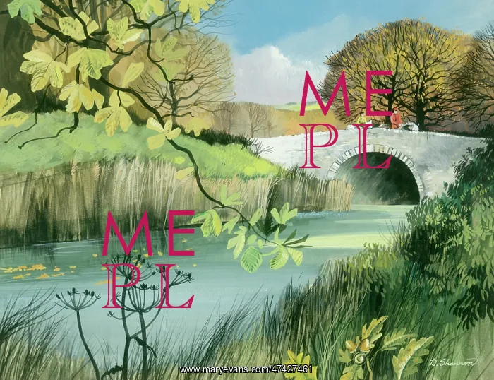 : Autumn Landscape with River : Autumn Landscape with River