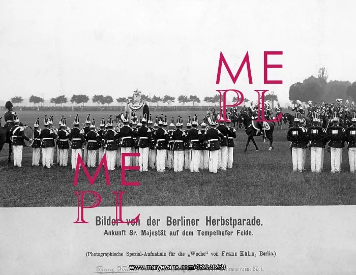 : Autumn parade in Berlin, 1908 : Autumn parade in Berlin, 1908