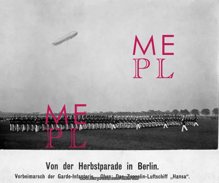 : Autumn parade in Berlin, 1913 : Autumn parade in Berlin, 1913