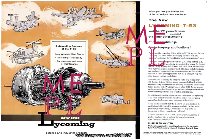 : Avco Lycoming T-53 Aero Engines : Avco Lycoming T-53 Aero Engines
