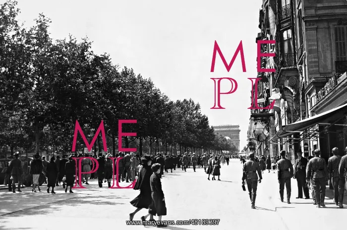 : The avenue Champs Elysees during the German occupation, 1940 : The avenue Champs Elysees during the German occupation, 1940