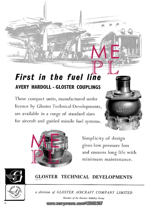 : Avery Hardoll Gloster Fuel Line Couplings : Avery Hardoll Gloster Fuel Line Couplings