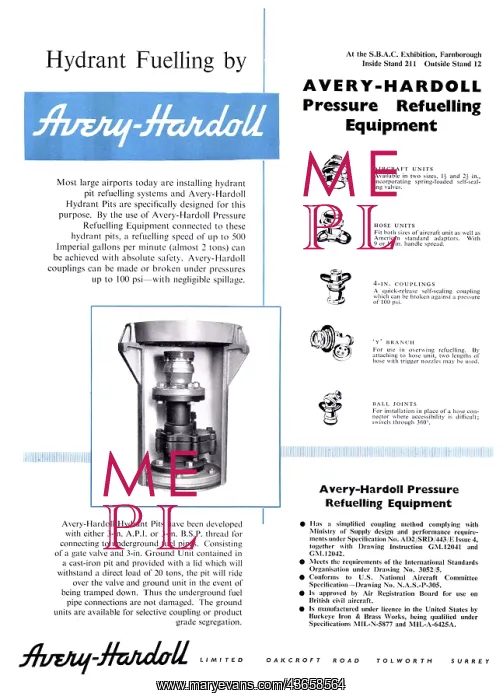 : Avery-Hardoll Pressure Refuelling Equipment : Avery-Hardoll Pressure Refuelling Equipment