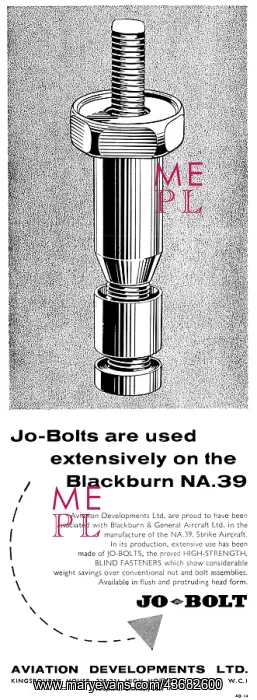 : Aviation Developments Avdel Jo-Bolts : Aviation Developments Avdel Jo-Bolts