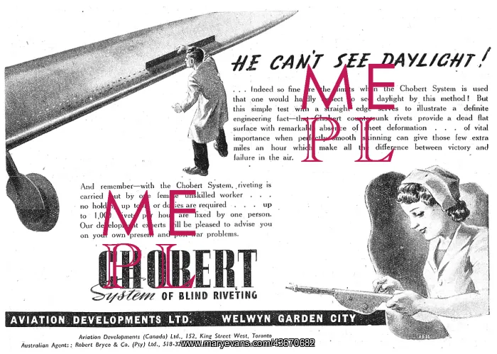 : Aviation Developments - Chobert Blind Riveting System : Aviation Developments - Chobert Blind Riveting System