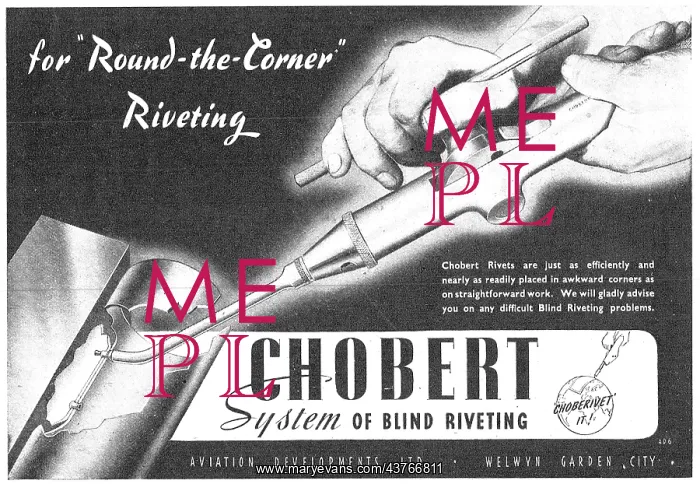 : Aviation Developments - Chobert Blind Riveting System : Aviation Developments - Chobert Blind Riveting System