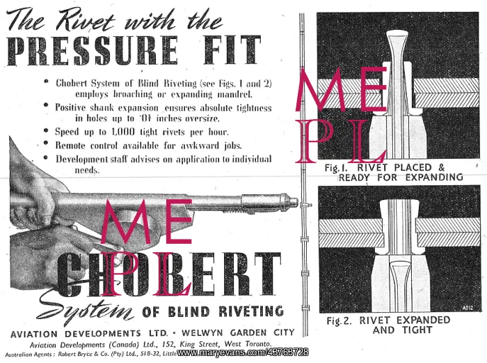: Aviation Developments - Chobert Riveting System : Aviation Developments - Chobert Riveting System