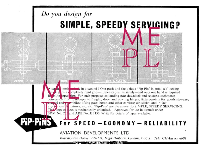: Aviation Developments Pip-Pins : Aviation Developments Pip-Pins