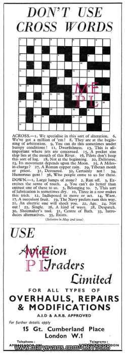 : Aviation Traders Crossword : Aviation Traders Crossword