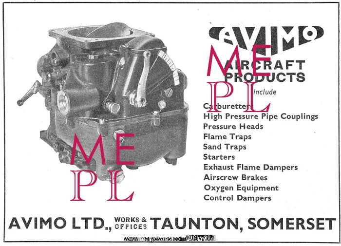 : Avimo Aircraft Carburetters : Avimo Aircraft Carburetters