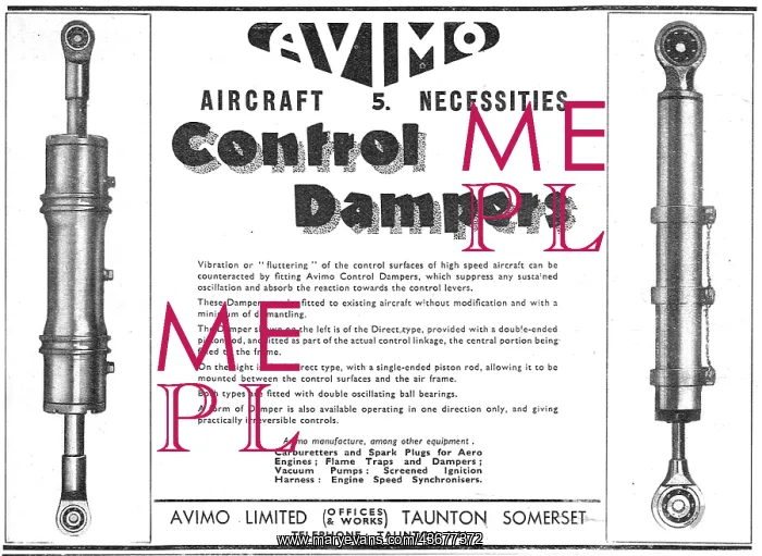 : Avimo Aircraft Control Damper : Avimo Aircraft Control Damper