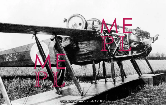  : AVRO 504A biplane accident early 1900s