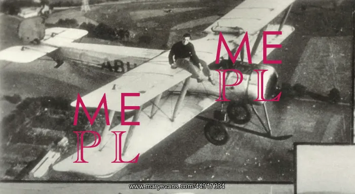 : Avro 504K. Wing-Walking by Mr M N Hearn on an Avro 504K During a National : Avro 504K. Wing-Walking by Mr M N Hearn on an Avro 504K During a National