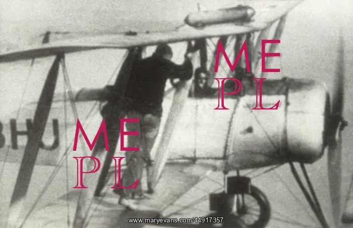 : Avro 504K. Wing-Walking by Mr M N Hearn on an Avro 504K During a National : Avro 504K. Wing-Walking by Mr M N Hearn on an Avro 504K During a National