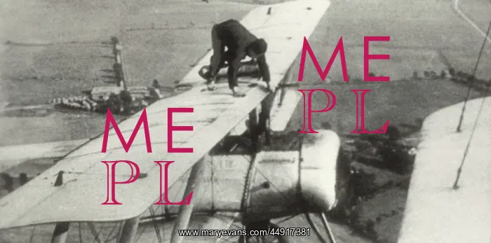 : Avro 504K. Wing-Walking by Mr M N Hearn on an Avro 504K During a National : Avro 504K. Wing-Walking by Mr M N Hearn on an Avro 504K During a National