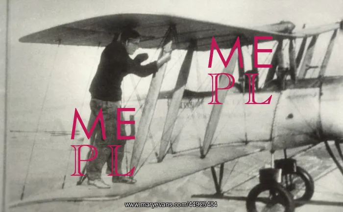 : Avro 504K. Wing-Walking by Mr M N Hearn on an Avro 504K During a National : Avro 504K. Wing-Walking by Mr M N Hearn on an Avro 504K During a National