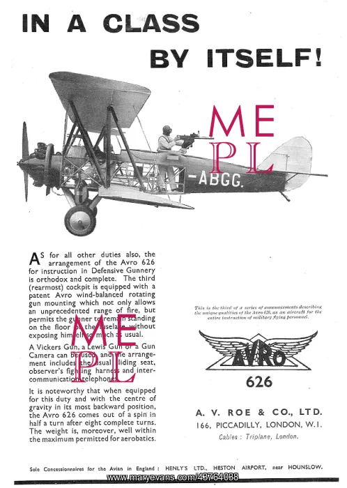 : Avro 626 For Gunnery Training. G-ABGG : Avro 626 For Gunnery Training. G-ABGG
