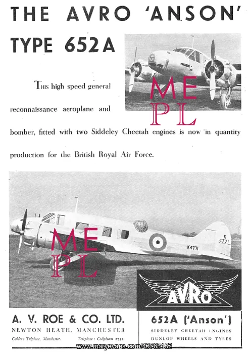  : Avro 652A - A.V.Roe and Co Ltd
