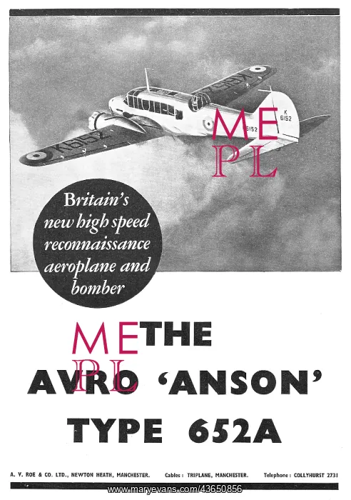  : Avro Anson Type 652A