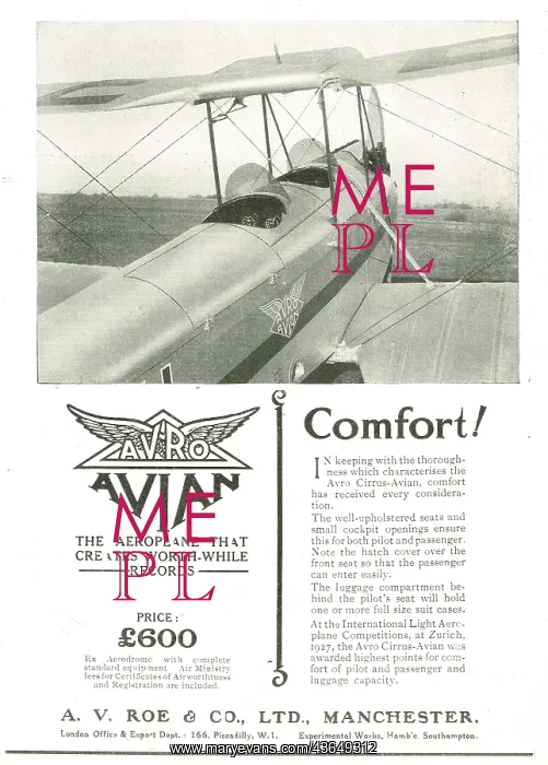  : Avro Avian Comfort!