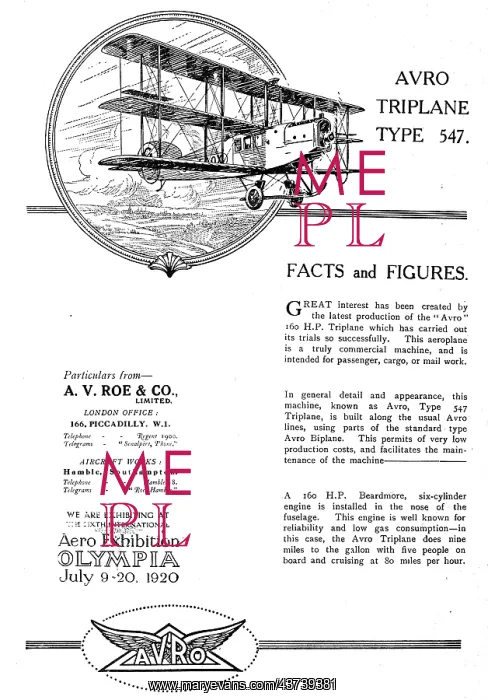  : Avro - A.V.Roe and Co Ltd
