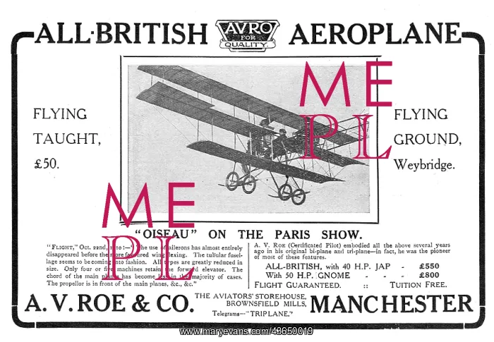 : Avro - A.V.Roe & Co Aircraft - Oiseau On The Paris Show : Avro - A.V.Roe & Co Aircraft - Oiseau On The Paris Show