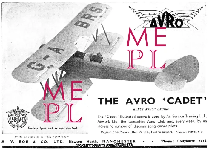 : Avro Cadet Genet Major : Avro Cadet Genet Major