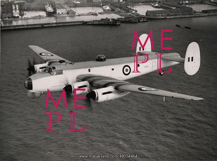 : Avro Shackleton MR1 VW135 the third prototype flying off : Avro Shackleton MR1 VW135 the third prototype flying off