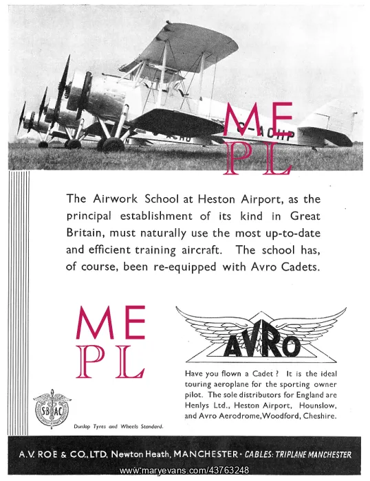 : Avro Tutor Airwork G-ACHP : Avro Tutor Airwork G-ACHP