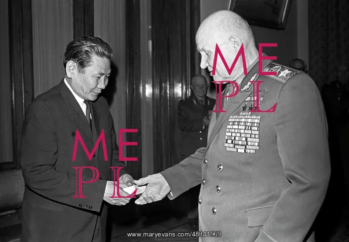 : Awarding of Mongolian medal to Ivan Konev, 1972 : Awarding of Mongolian medal to Ivan Konev, 1972
