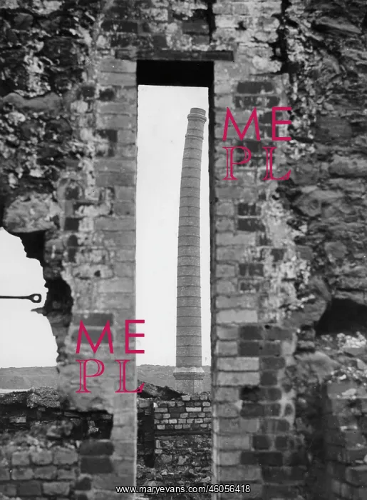 : Awry chimney of an old ammunition factory : Awry chimney of an old ammunition factory