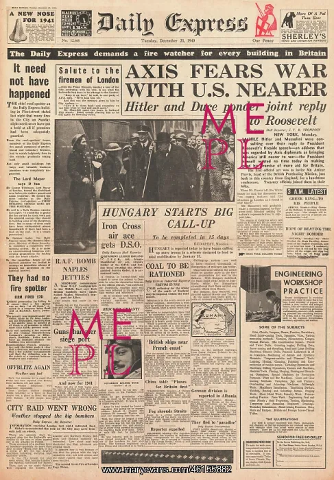 : Axis fear war with U.S. nearer : Axis fear war with U.S. nearer
