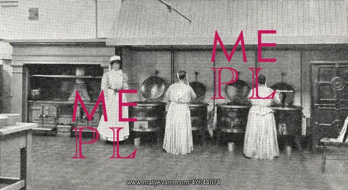 : Aylesbury Inebriate Reformatory - Inmates at Work in Kitchen : Aylesbury Inebriate Reformatory - Inmates at Work in Kitchen