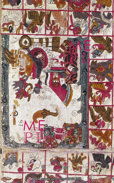 : Aztec Codex Aubin (bought in 1841 by French scholar : Aztec Codex Aubin (bought in 1841 by French scholar
