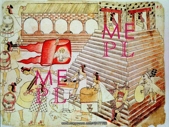 : Aztec warriors defending the temple of Tenochtitlan : Aztec warriors defending the temple of Tenochtitlan