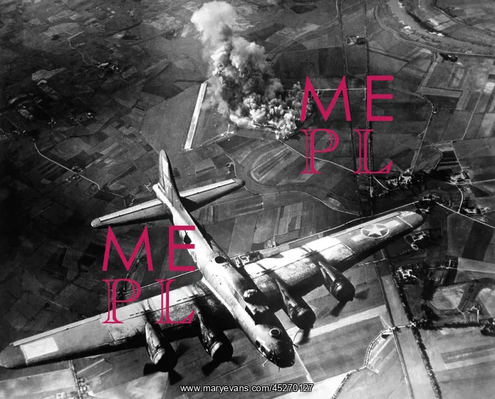 : B-17 Bomber during the first big raid on Germany : B-17 Bomber during the first big raid on Germany