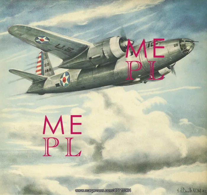 : B-26 Bomber in Clouds : B-26 Bomber in Clouds