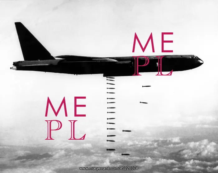 : A B-52 Stratofortress releases bombs on ? : A B-52 Stratofortress releases bombs on ?