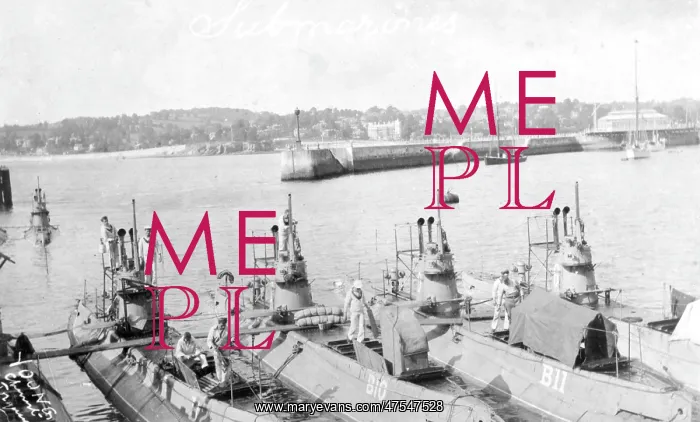 : B class submarines moored together - Torquay : B class submarines moored together - Torquay