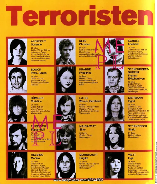: Baader Meinhof poster : Baader Meinhof poster