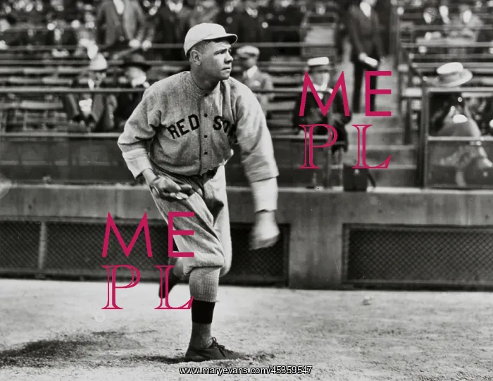 : Babe Ruth as a left-handed pitcher for the Boston : Babe Ruth as a left-handed pitcher for the Boston