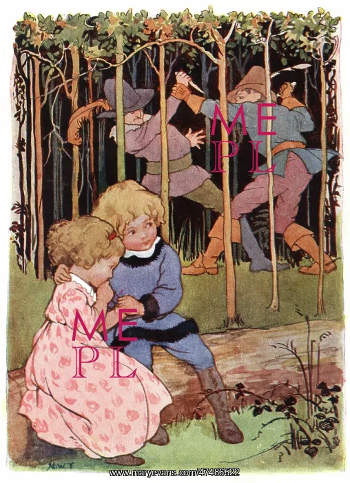 : The Babes in The Wood by Margaret Tarrant : The Babes in The Wood by Margaret Tarrant