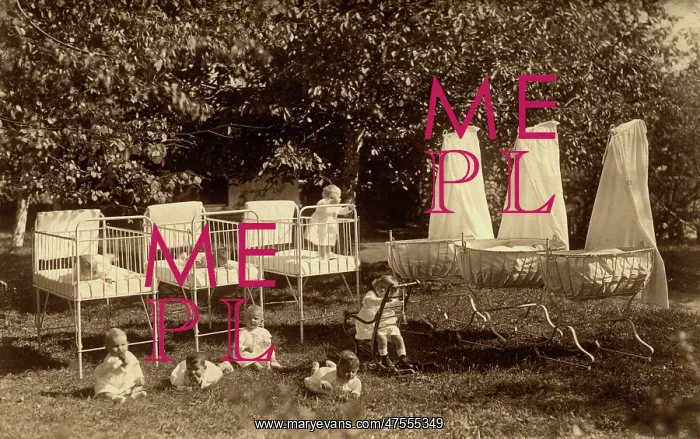 : Babies outdoors at a Girls Home : Babies outdoors at a Girls Home